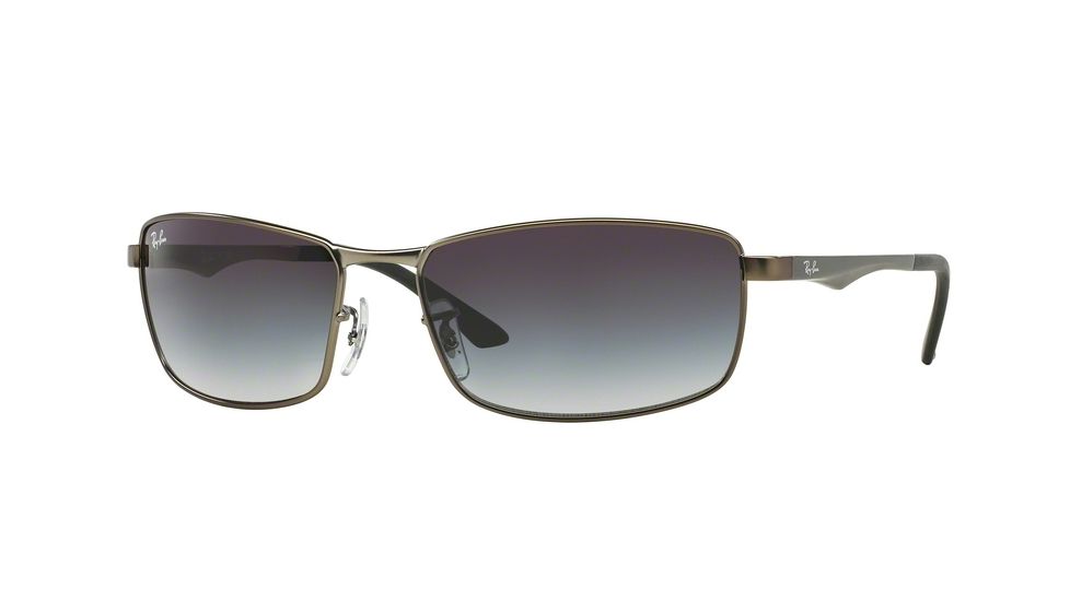Ray-Ban RB3498 Sunglasses 029/8G-64 - Matte Gunmetal Frame, Grey Gradient Blue Lenses