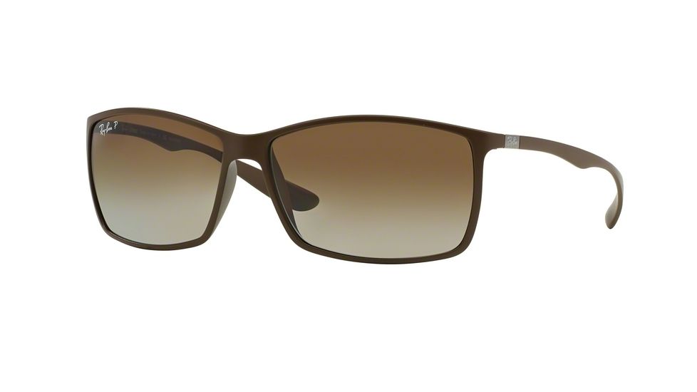 Ray-Ban RB4179 Sunglasses 6124T5-62 - Matte Dark Brown Frame, Grey Gradient Brown Lenses