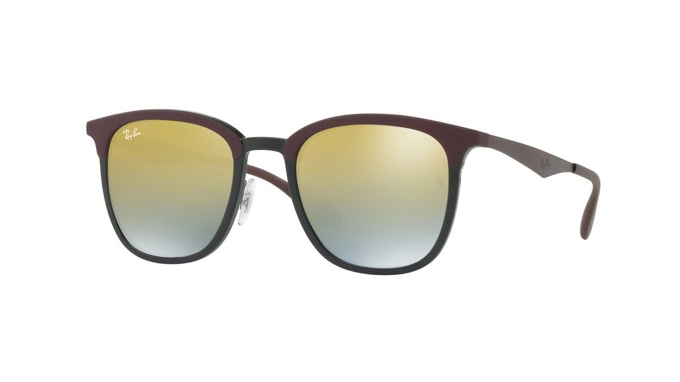 Ray-Ban RB4278 Sunglasses 6285A7-51 - Black/matte Brown Frame, Green Mirror Silver Grad Gold Lenses