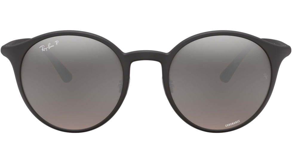 Ray-Ban RB4336 Chromance Sunglasses, Matte Black, Grey Mirror Silver Chromance, 50, RB4336CH-601S5J-50