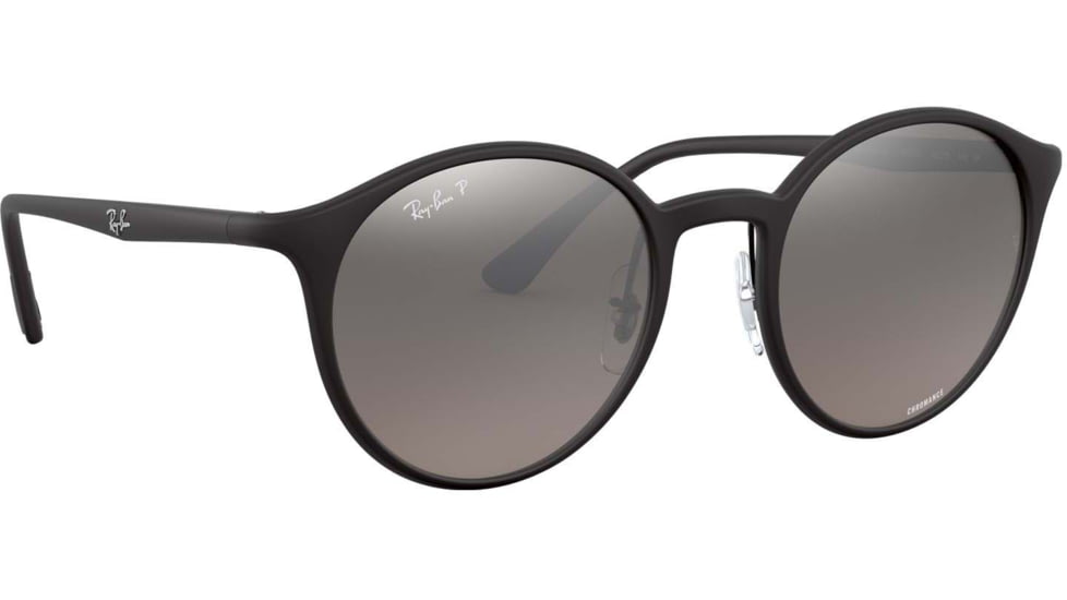 Ray-Ban RB4336 Chromance Sunglasses, Matte Black, Grey Mirror Silver Chromance, 50, RB4336CH-601S5J-50