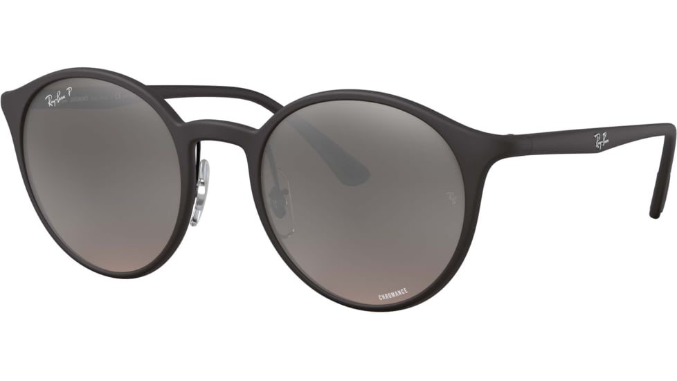 Ray-Ban RB4336 Chromance Sunglasses, Matte Black, Grey Mirror Silver Chromance, 50, RB4336CH-601S5J-50