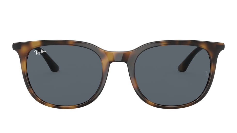 Ray-Ban RB4386F Sunglasses, Havana Frame, Blue Lens, Asian Fit, 55, RB4386F-710-R5-55