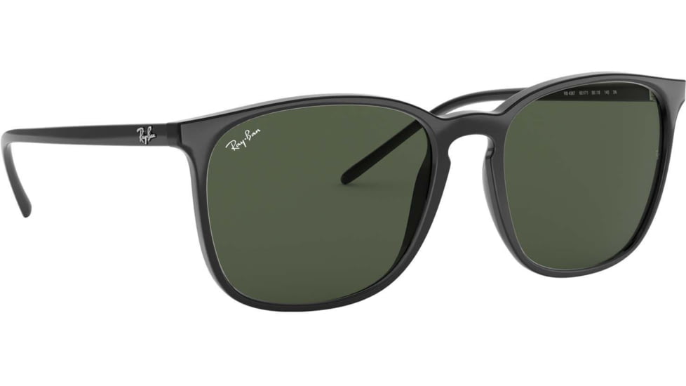 Ray-Ban RB4387 Sunglasses 601/71-56 - Black Frame, Green Lenses