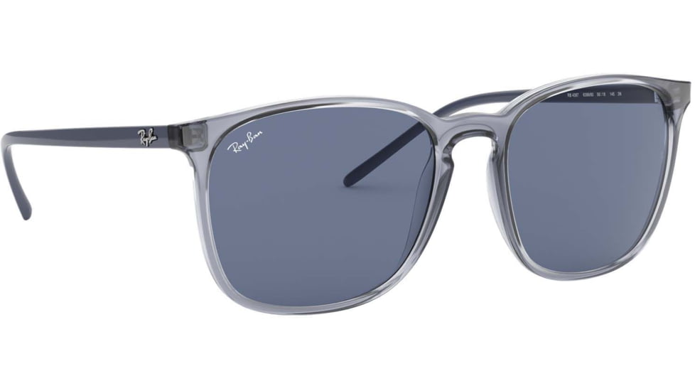 Ray-Ban RB4387 Sunglasses 639980-56 - Trasparent Blue Frame, Blue Lenses