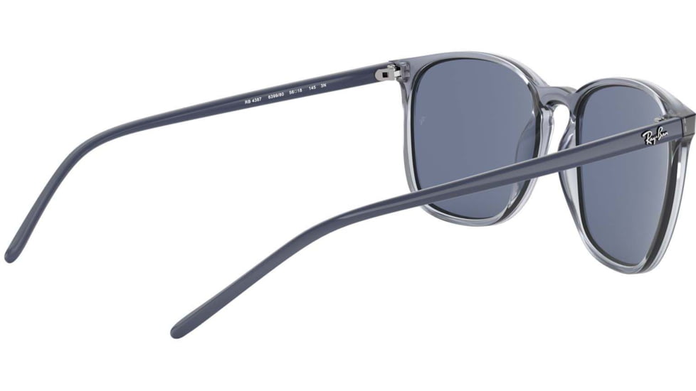Ray-Ban RB4387 Sunglasses 639980-56 - Trasparent Blue Frame, Blue Lenses