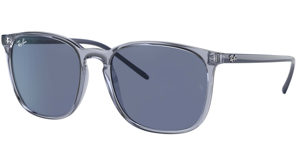 Ray-Ban RB4387 Sunglasses 639980-56 - Trasparent Blue Frame, Blue Lenses