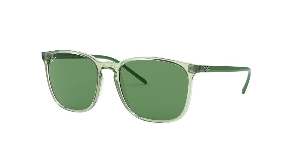 Ray-Ban RB4387 Sunglasses 6402/2-56 - Trasparent Green Frame, Green Lenses