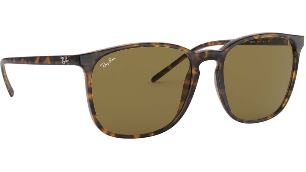 Ray-Ban RB4387 Sunglasses 710/73-56 - Havana Frame, Dark Brown Lenses
