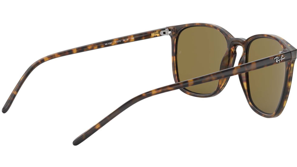 Ray-Ban RB4387 Sunglasses 710/73-56 - Havana Frame, Dark Brown Lenses