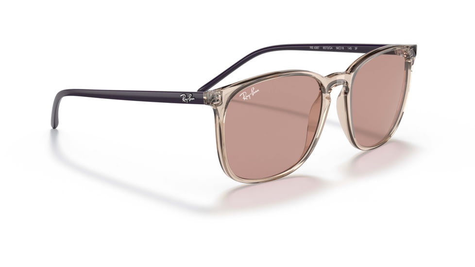 Ray-Ban RB4387 Sunglasses, Evolve Photo Brown Lenses, Light Brown, 56, RB4387-6573Q4-56