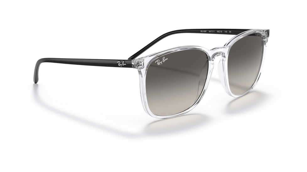 Ray-Ban RB4387 Sunglasses, Grey Gradient Lenses, Transparent, 56, RB4387-647711-56
