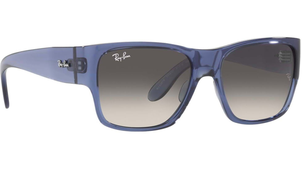Ray-Ban RJ9287S Wayfarer Nomad Junior Sunglasses - Kids, Transparent Blue Frame, Grey Gradient Lens, 51, RJ9287S-711411-51