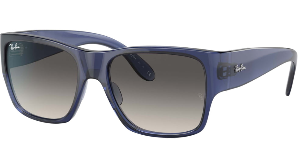 Ray-Ban RJ9287S Wayfarer Nomad Junior Sunglasses - Kids, Transparent Blue Frame, Grey Gradient Lens, 51, RJ9287S-711411-51