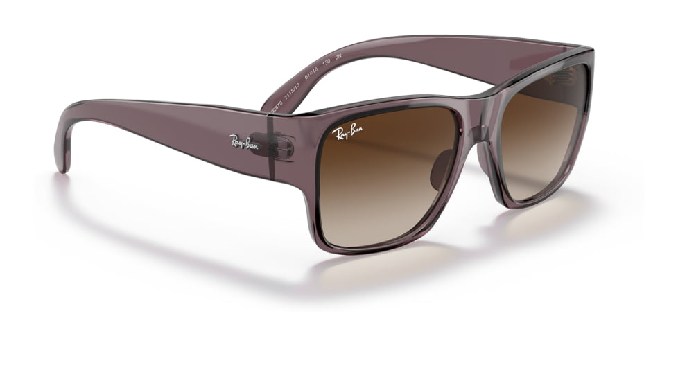 Ray-Ban RJ9287S Wayfarer Nomad Junior Sunglasses - Kids, Transparent Dark Brown Frame, Brown Gradient Lens, 48, RJ9287S-711513-48
