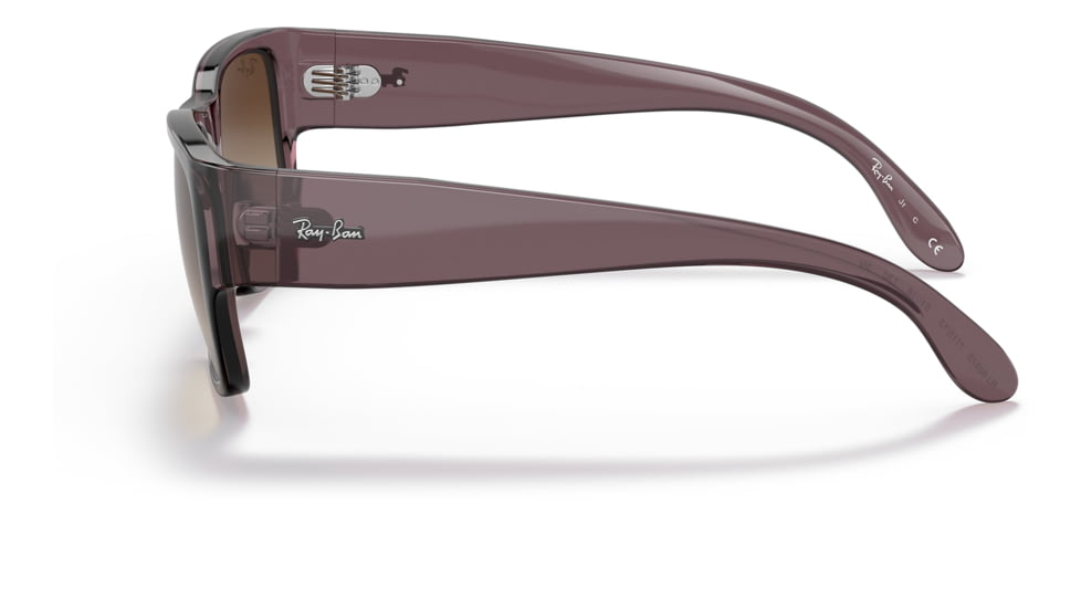 Ray-Ban RJ9287S Wayfarer Nomad Junior Sunglasses - Kids, Transparent Dark Brown Frame, Brown Gradient Lens, 48, RJ9287S-711513-48