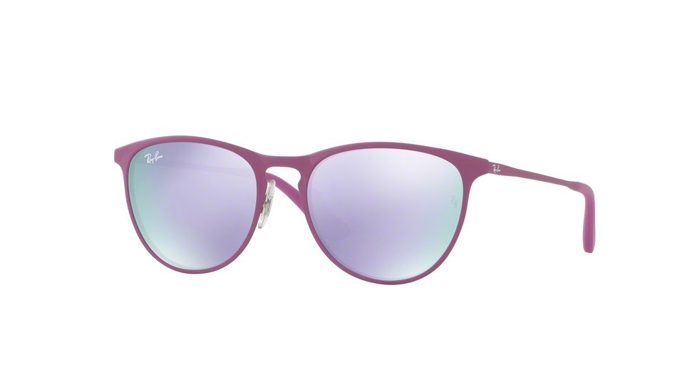 Ray-Ban RJ9538S Sunglasses 254/4V-50 - Rubber Grey/ Pink Frame, Flash Lilla Lenses