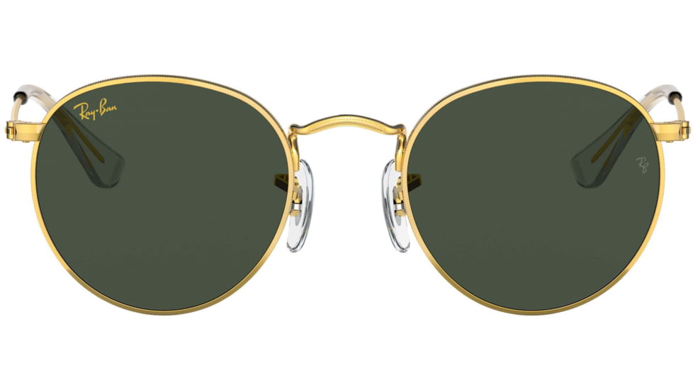 Ray-Ban RJ9547S Round Sunglasses - Kids, Legend Gold, Dark Green, 44, RJ9547S-286-71-44