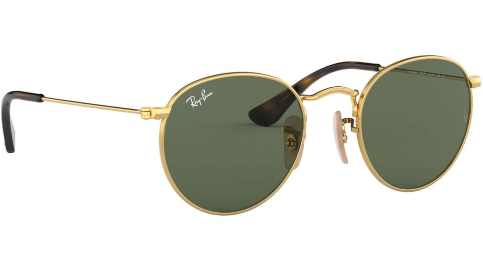 Ray-Ban RJ9547S Sunglasses, 223/71-44 - Gold Frame, Dark Green Lenses