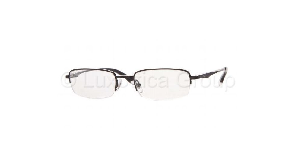 Ray-Ban RX 6133 Eyeglasses Styles - Shiny Black Frame w/Non-Rx 49 mm Diameter Lenses, 2509-4919