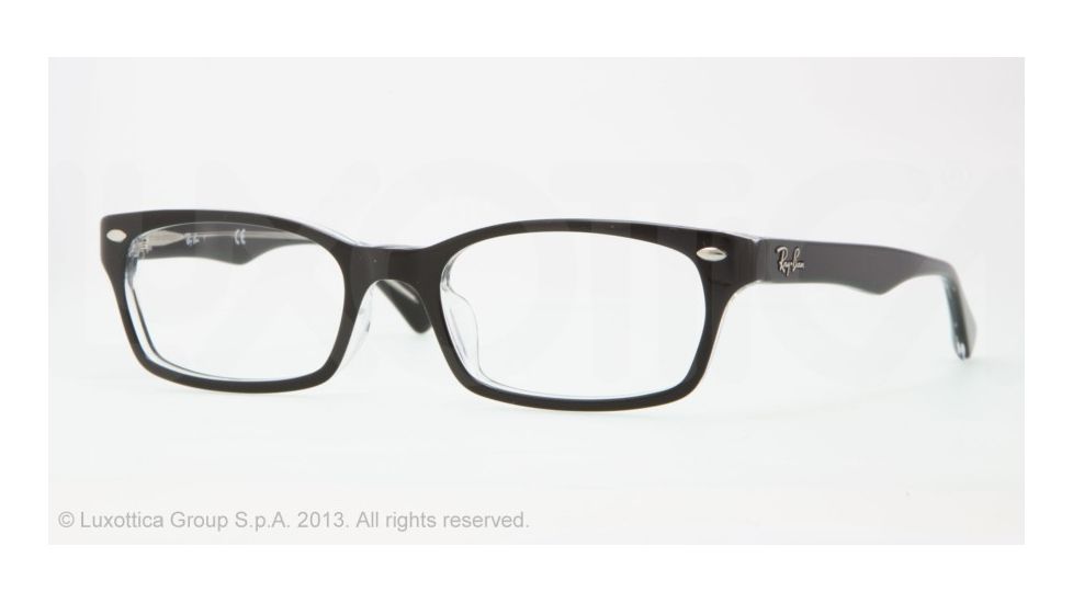 Ray-Ban RX5150F Eyeglass Frames 2034-52 - Top Black On Transparent Frame