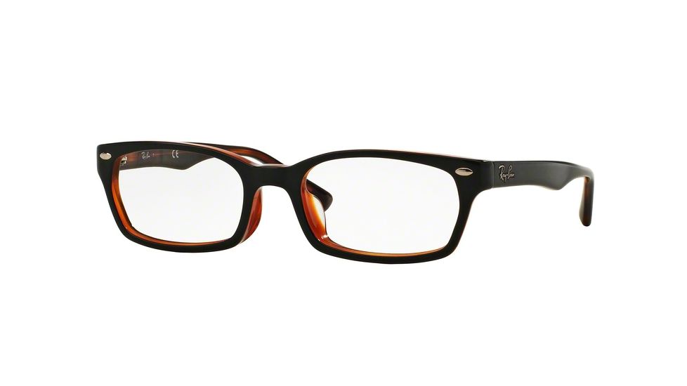 Ray-Ban RX5150F Eyeglass Frames 2044-52 - Top Black On Red Havana Frame