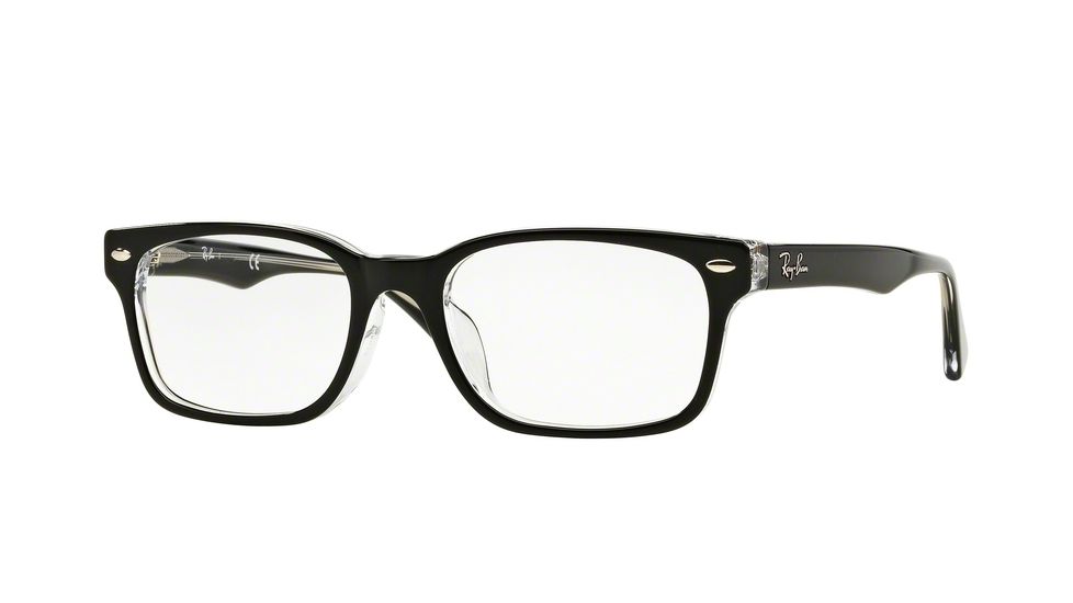 Ray-Ban RX5286F Eyeglass Frames 2034-53 - Top Black On Transparent Frame