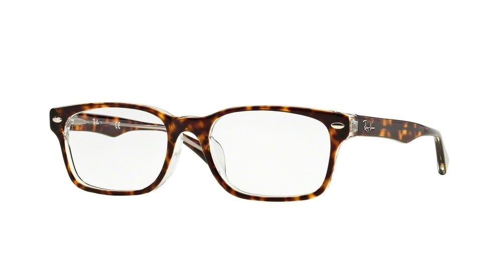 Ray-Ban RX5286F Eyeglass Frames 5082-53 - Top Havana On Transparent Frame