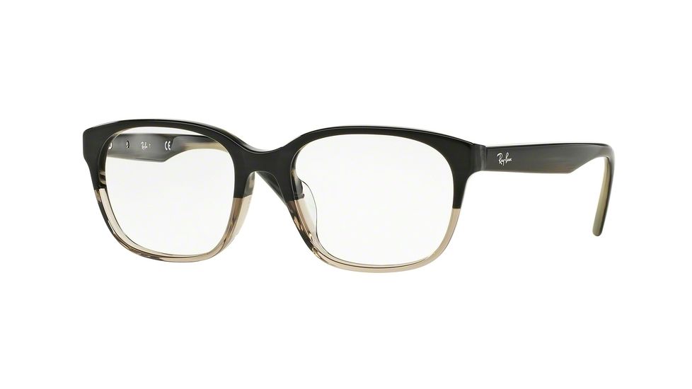 Ray-Ban RX5340F Eyeglass Frames 5540-53 - Grey Horn Grad Trasp Grey Frame