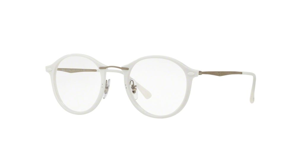 Ray-Ban RX7073 Eyeglass Frames 5618-49 - Shiny White Frame