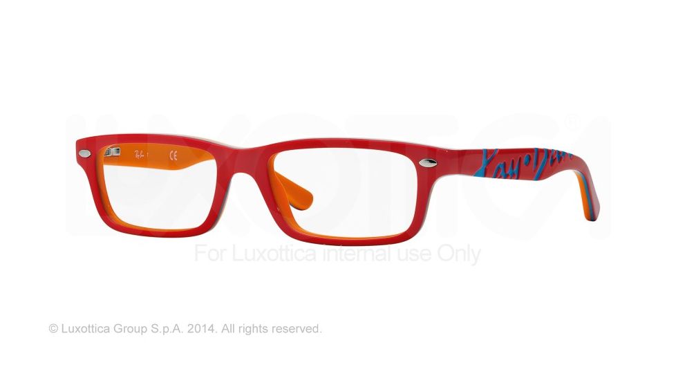Ray-Ban RY1535 Eyeglass Frames 3599-46 - Coral/Orange Frame