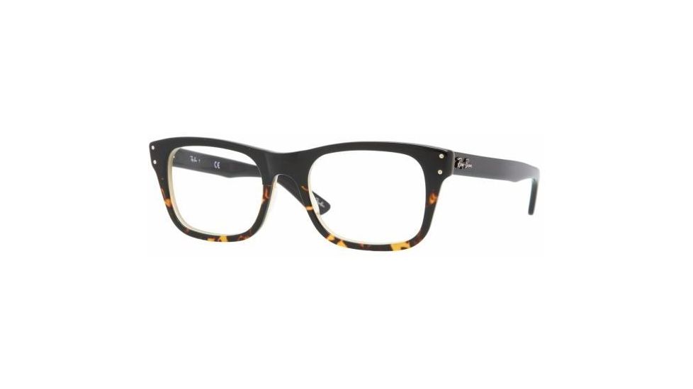 Ray-Ban Vista RX5227 Eyeglass Frames 5028-5200 - Black Gradient Havana / Yellow Frame