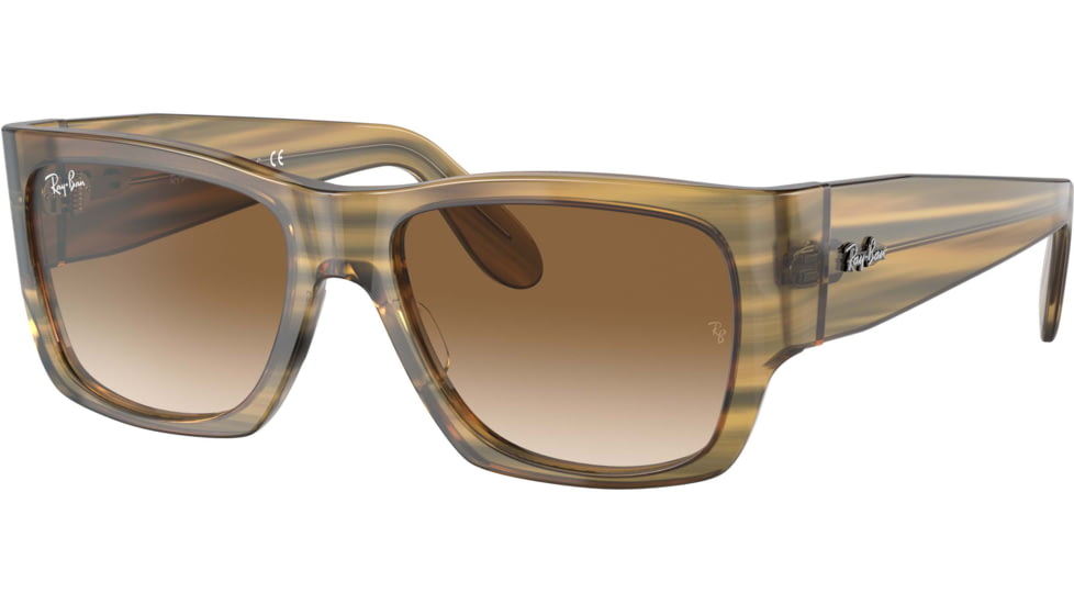 Ray-Ban Wayfarer Nomad RB2187 Sunglasses, Striped Yellow, 54, RB2187-131351-54