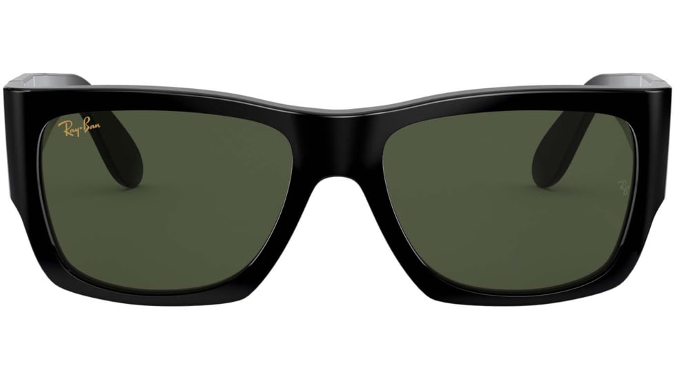 Ray-Ban Wayfarer Nomad RB2187 Sunglasses, Black, G-15 Green, 54, RB2187-901-31-54