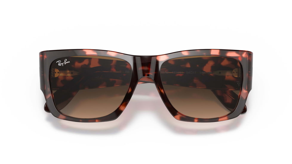 Ray-Ban Wayfarer Nomad RB2187 Sunglasses, Brown Gradient Lenses, Pink Havana, 54, RB2187-133451-54