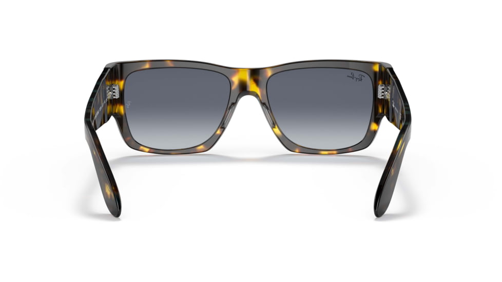 Ray-Ban Wayfarer Nomad RB2187 Sunglasses, Light Blue Gradient Grey Lenses, Yellow Havana, 54, RB2187-133286-54
