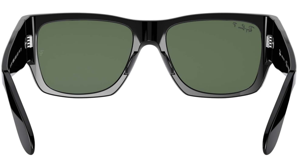 Ray-Ban Wayfarer Nomad RB2187 Sunglasses Polarized, Black, G-15 Green, 54, RB2187-901-58-54