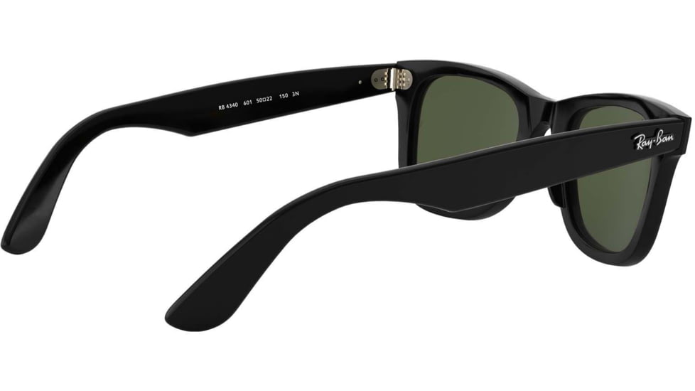 Ray-Ban WAYFARER RB4340 Sunglasses 601-50 - Black Frame, Green Lenses