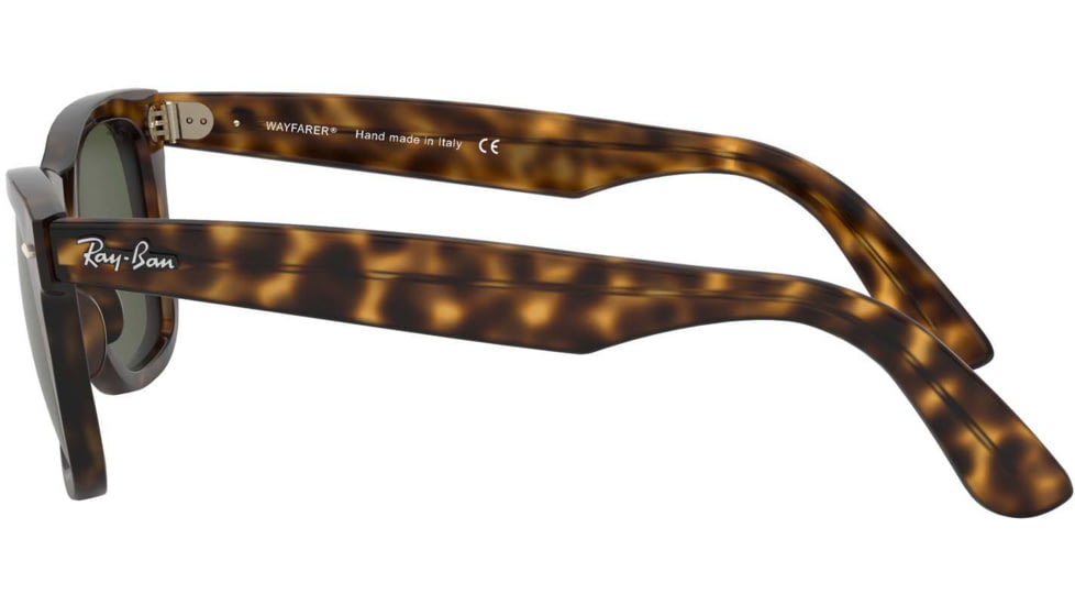 Ray-Ban WAYFARER RB4340 Sunglasses 710-50 - Havana Frame, Green Lenses
