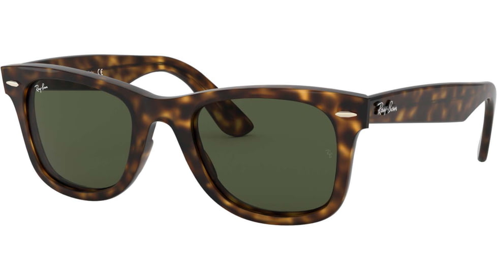 Ray-Ban WAYFARER RB4340 Sunglasses 710-50 - Havana Frame, Green Lenses