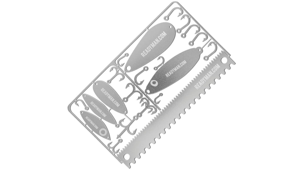 ReadyMan EDC Survival Cards 18 Total Survival Kit, 3.5in X 2in, Wilderness Survival Card, Hostage Escape Card, Medical Card, Fisherman Survival Card, Pack Of Four, 301 SS, TOTAL SURVIVAL KIT