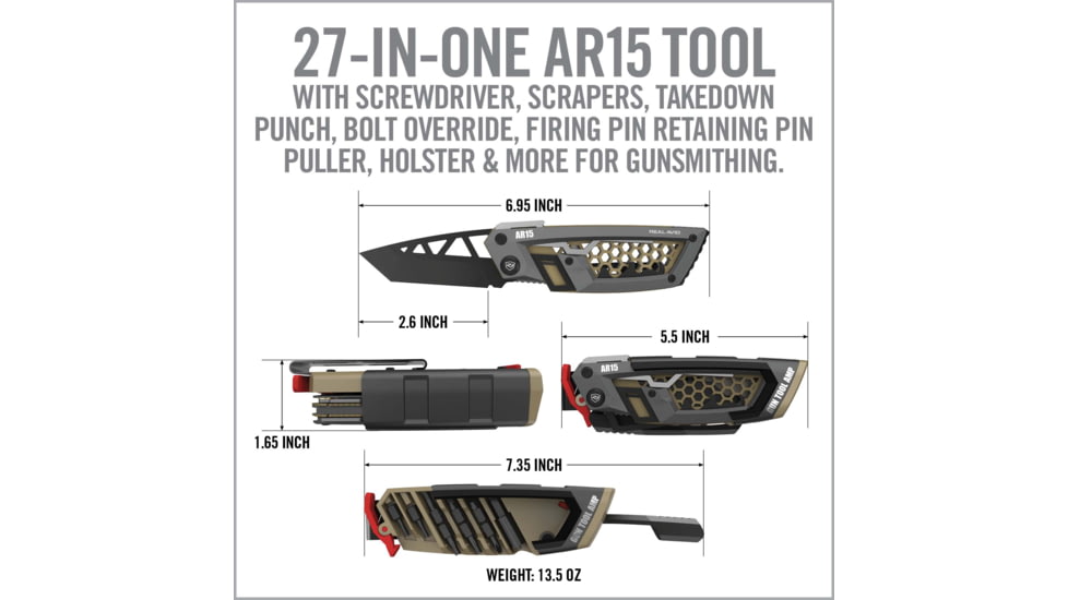 Real Avid AR15 Gun Tool AMP Multi-Tool, AVGTAMP-AR