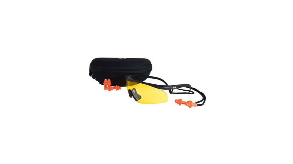Real Avid Shooter Shield Shooting Glasses &amp; Earplugs, Box ADSS101AC