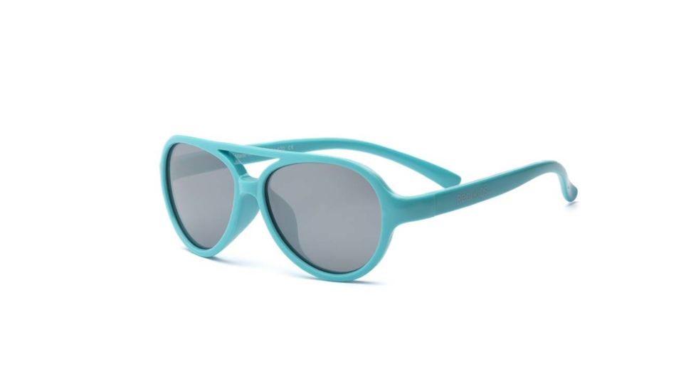 Real Kids Shades Aqua Aviator Flex Fit Frame with Silver Mirror Lens 7+, Girls 7SKYAQU