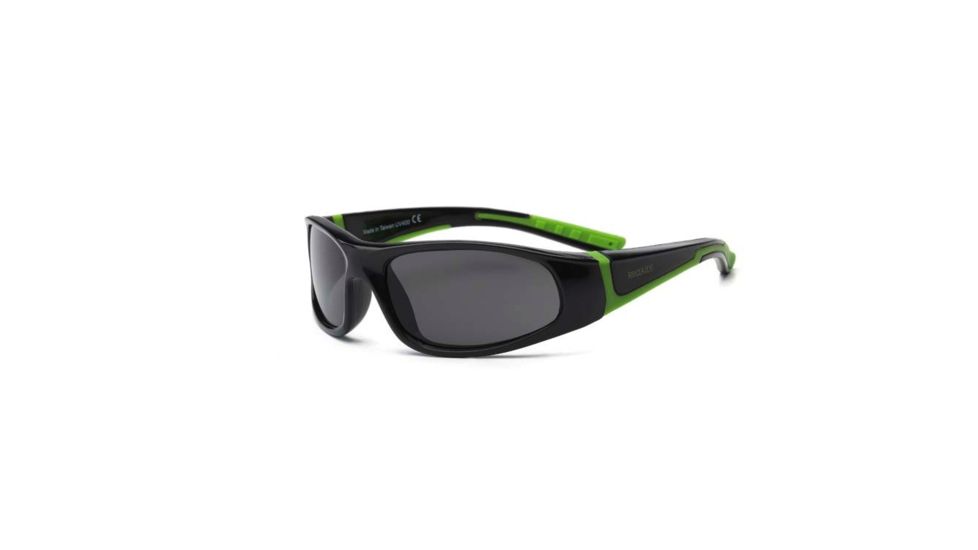 Real Kids Shades Black/Lime Green Double Injection Flex Fit Frame with PC/Polarized Lens 4+, Boys 4BOLBKLMP2