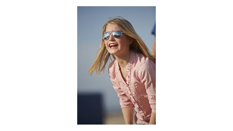 Real Kids Shades Storm Sunglasses, Silver Frame with Polarized Smoke Lens, Young Adult 10STOSLVP2
