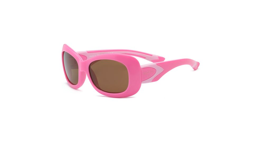 Real Kids Shades Girl's Unbreakable Breeze Sunglasses, Pink Frame with Polarized Brown Lens, Youth 7BREPKPKP2