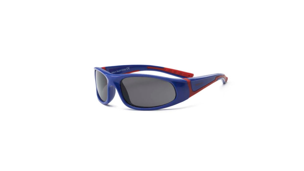 Real Kids Shades Navy/Red Double Injection Flex Fit Frame with PC Smoke Lens 4+, Boys 4BOLNVRD
