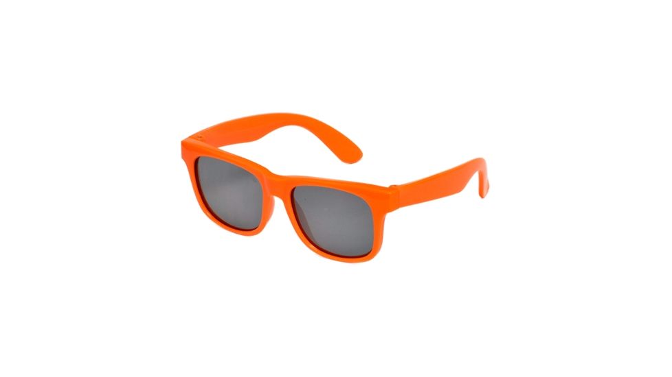 Real Kids Shades Neon Orange Square Flex Fit Frame with Silver Mirror Lens 7+, Unisex 7SURNOR
