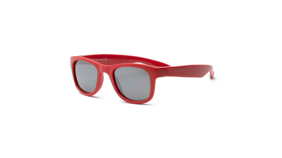 Real Kids Shades Red Square Flex Fit Frame with Silver Mirror Lens 4+, Unisex 4SURRD